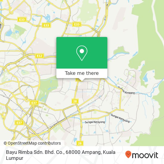 Bayu Rimba Sdn. Bhd. Co., 68000 Ampang map