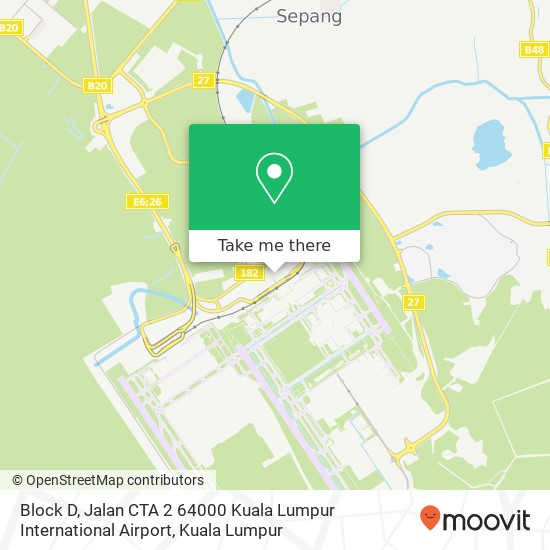 Peta Block D, Jalan CTA 2 64000 Kuala Lumpur International Airport