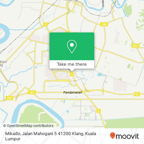 Peta Mikado, Jalan Mahogani 5 41200 Klang