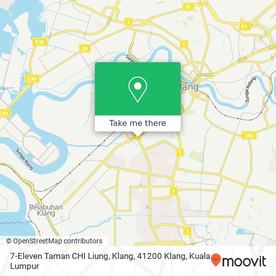 Peta 7-Eleven Taman CHI Liung, Klang, 41200 Klang