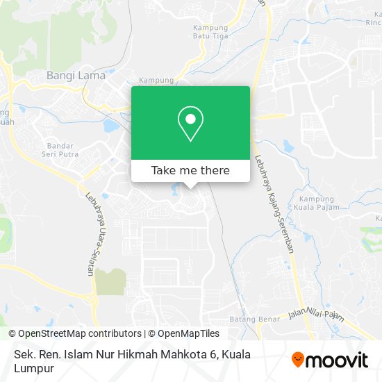 Sek. Ren. Islam Nur Hikmah Mahkota 6 map