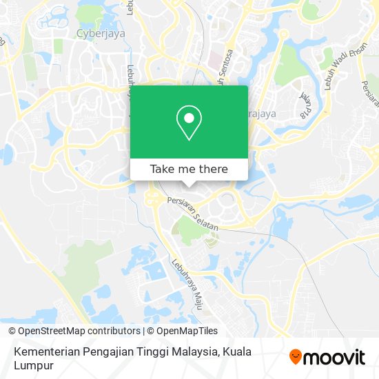 Kementerian Pengajian Tinggi Malaysia map