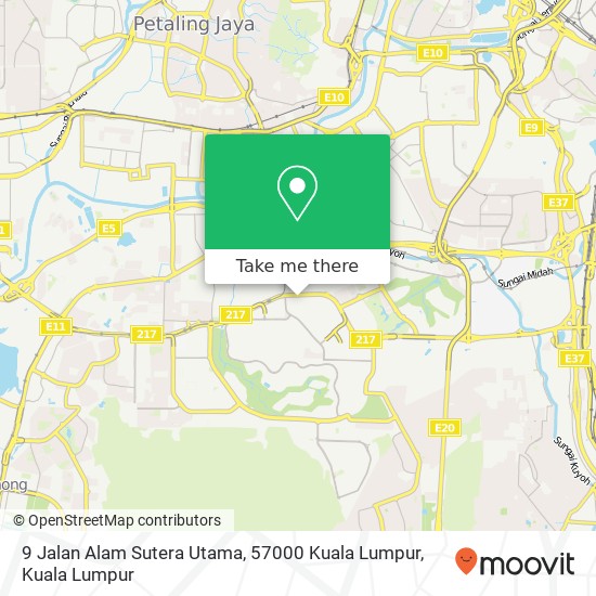 Peta 9 Jalan Alam Sutera Utama, 57000 Kuala Lumpur