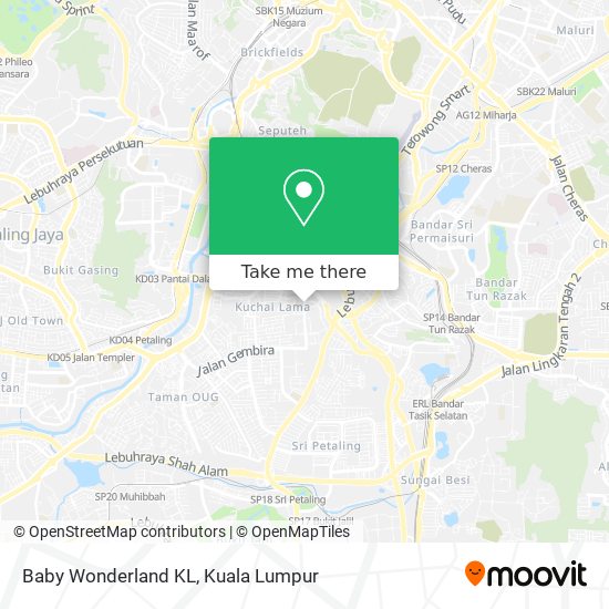 Baby Wonderland KL map