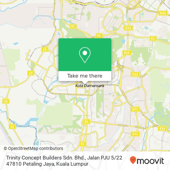 Trinity Concept Builders Sdn. Bhd., Jalan PJU 5 / 22 47810 Petaling Jaya map