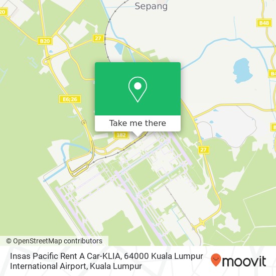 Insas Pacific Rent A Car-KLIA, 64000 Kuala Lumpur International Airport map