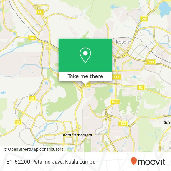 E1, 52200 Petaling Jaya map