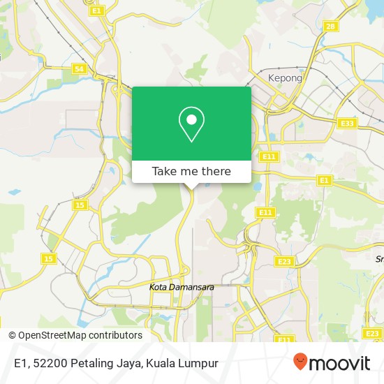 E1, 52200 Petaling Jaya map