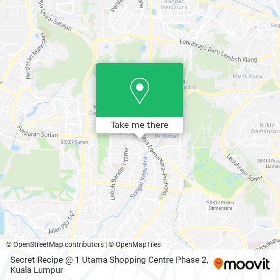 Peta Secret Recipe @ 1 Utama Shopping Centre Phase 2