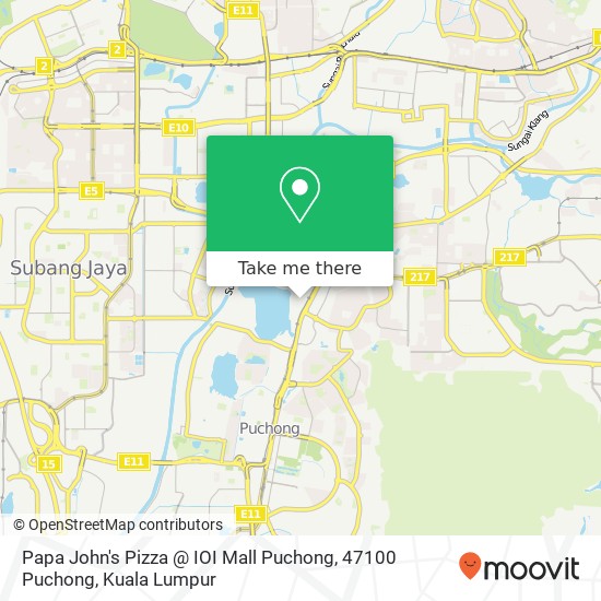 Papa John's Pizza @ IOI Mall Puchong, 47100 Puchong map