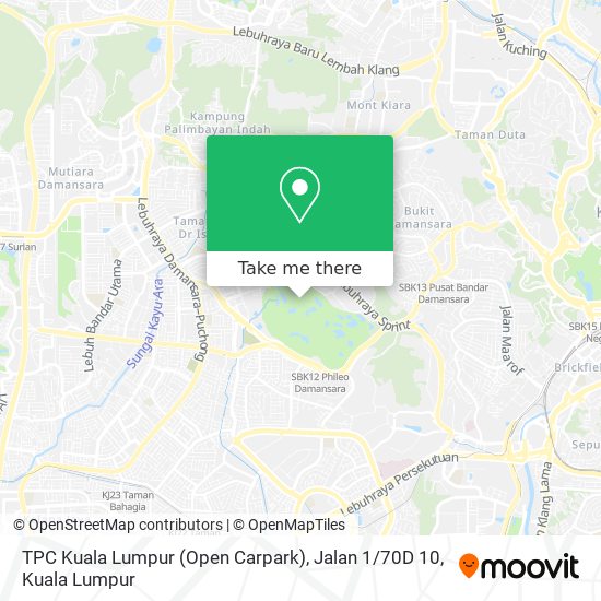 TPC Kuala Lumpur (Open Carpark), Jalan 1 / 70D 10 map