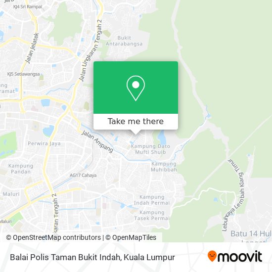 Peta Balai Polis Taman Bukit Indah