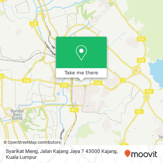 Peta Syarikat Meng, Jalan Kajang Jaya 7 43000 Kajang