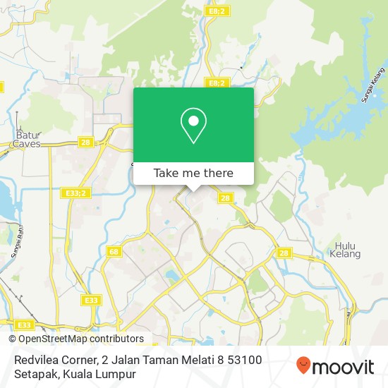 Redvilea Corner, 2 Jalan Taman Melati 8 53100 Setapak map