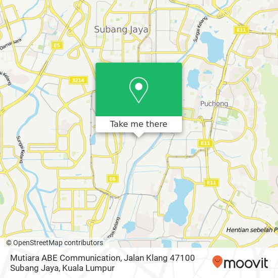 Mutiara ABE Communication, Jalan Klang 47100 Subang Jaya map