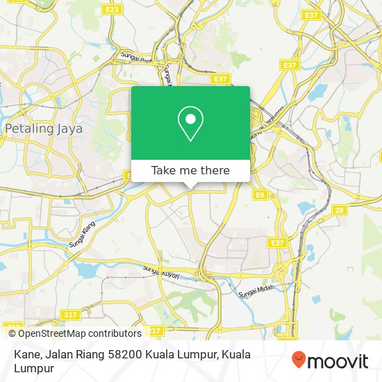 Kane, Jalan Riang 58200 Kuala Lumpur map