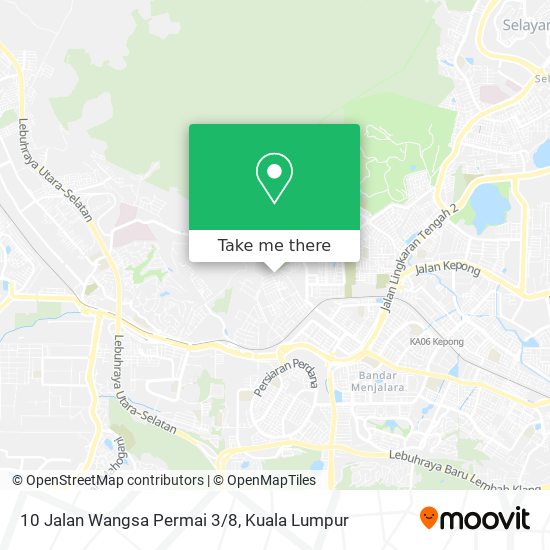 10 Jalan Wangsa Permai 3/8 map