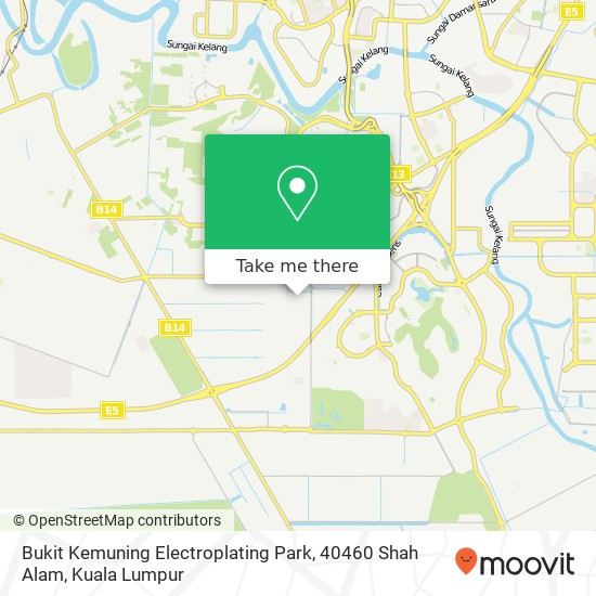 Peta Bukit Kemuning Electroplating Park, 40460 Shah Alam