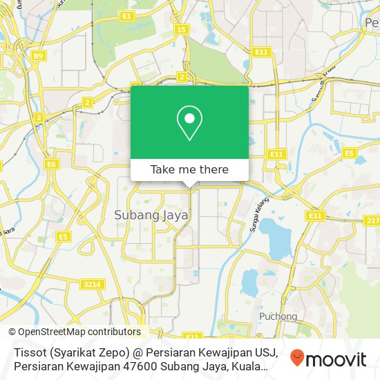 Peta Tissot (Syarikat Zepo) @ Persiaran Kewajipan USJ, Persiaran Kewajipan 47600 Subang Jaya