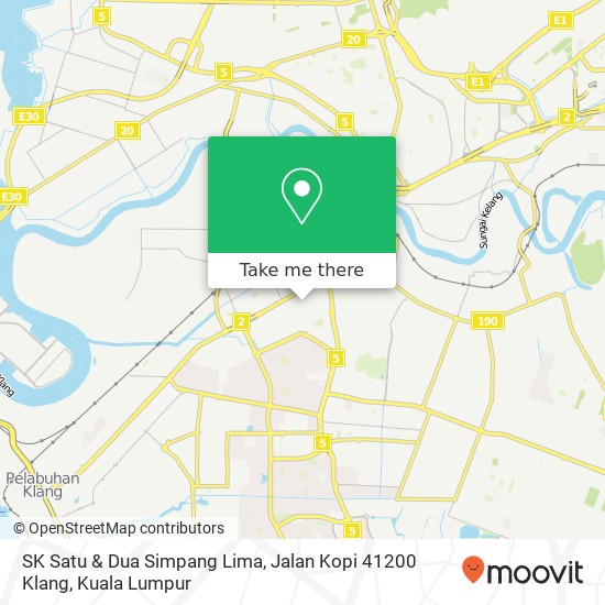 SK Satu & Dua Simpang Lima, Jalan Kopi 41200 Klang map