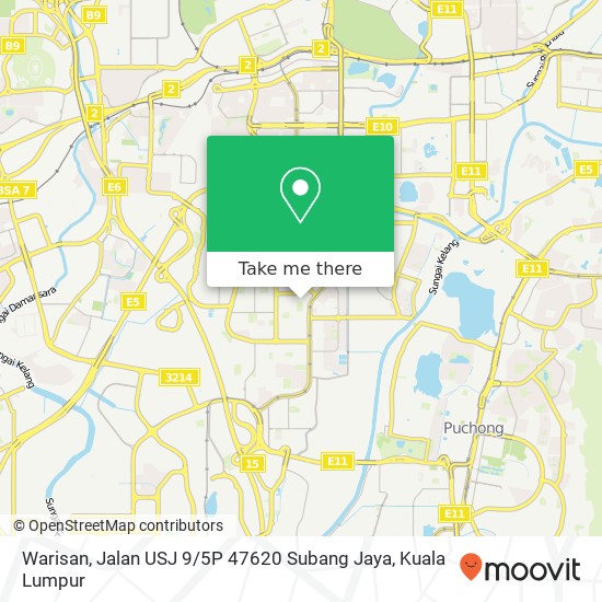 Peta Warisan, Jalan USJ 9 / 5P 47620 Subang Jaya