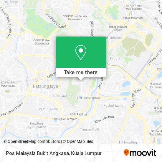 Pos Malaysia Bukit Angkasa map