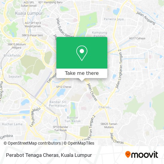 Perabot Tenaga Cheras map