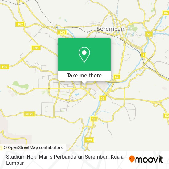 Stadium Hoki Majlis Perbandaran Seremban map