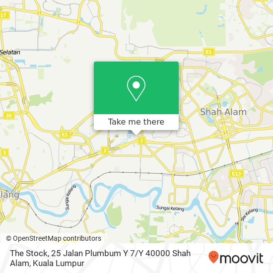 Peta The Stock, 25 Jalan Plumbum Y 7 / Y 40000 Shah Alam