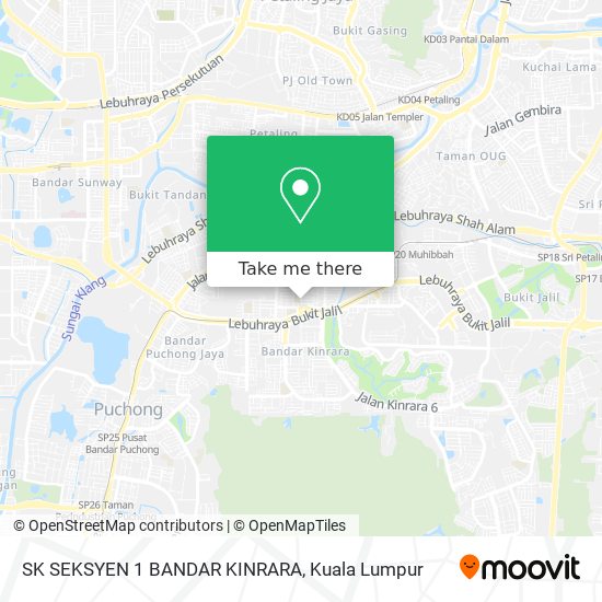 Cara Ke Sk Seksyen 1 Bandar Kinrara Di Petaling Jaya Menggunakan Bis Atau Mrt Lrt Moovit