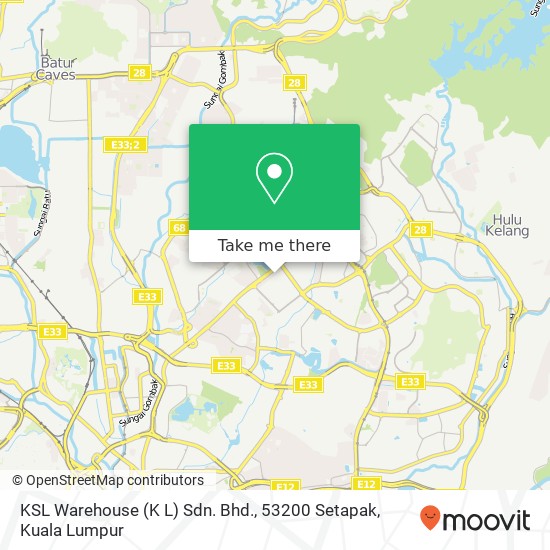 KSL Warehouse (K L) Sdn. Bhd., 53200 Setapak map