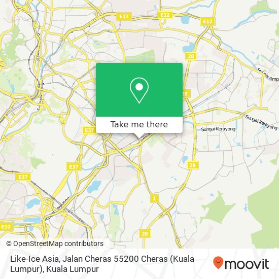 Like-Ice Asia, Jalan Cheras 55200 Cheras (Kuala Lumpur) map