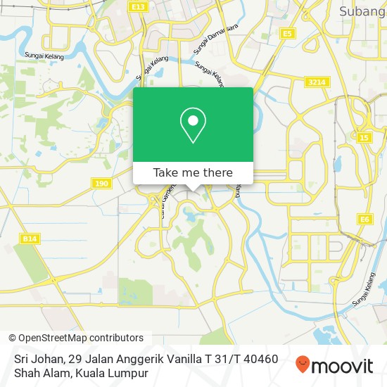 Sri Johan, 29 Jalan Anggerik Vanilla T 31 / T 40460 Shah Alam map