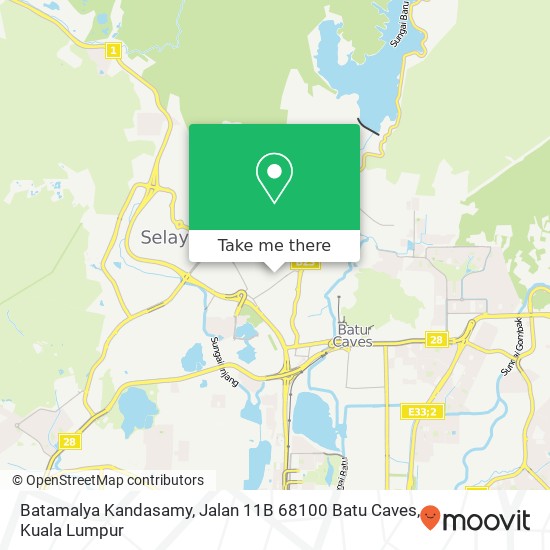 Peta Batamalya Kandasamy, Jalan 11B 68100 Batu Caves