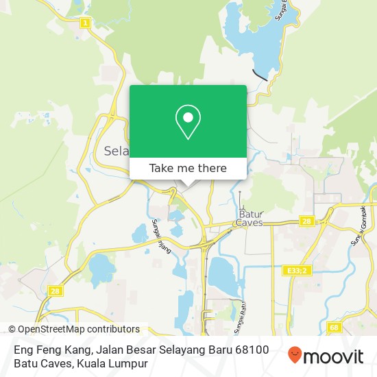 Peta Eng Feng Kang, Jalan Besar Selayang Baru 68100 Batu Caves