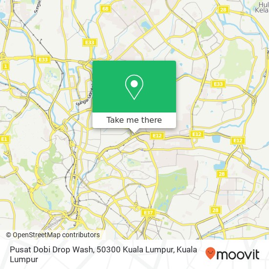 Peta Pusat Dobi Drop Wash, 50300 Kuala Lumpur