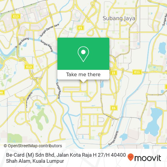 Be-Card (M) Sdn Bhd, Jalan Kota Raja H 27 / H 40400 Shah Alam map
