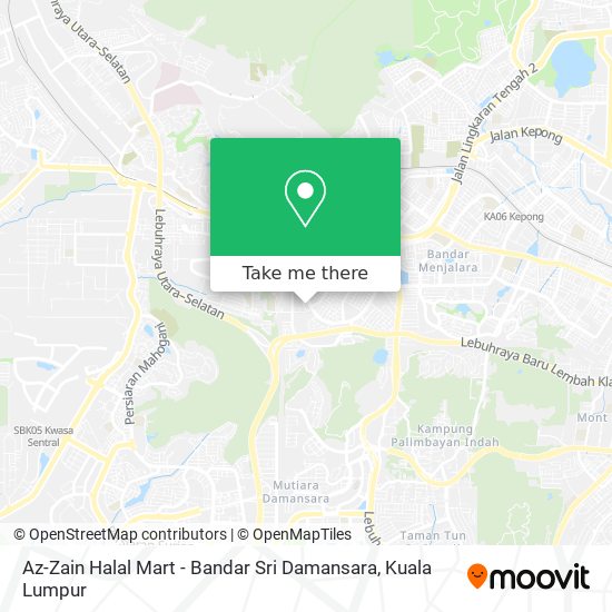 Peta Az-Zain Halal Mart - Bandar Sri Damansara