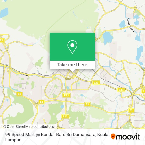 Peta 99 Speed Mart @ Bandar Baru Sri Damansara