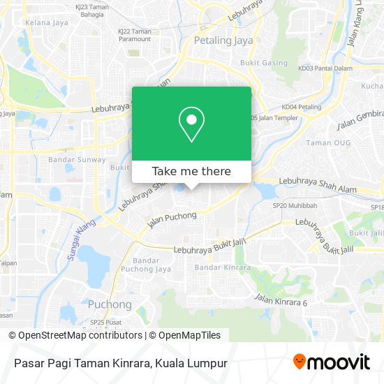 Pasar Pagi Taman Kinrara map