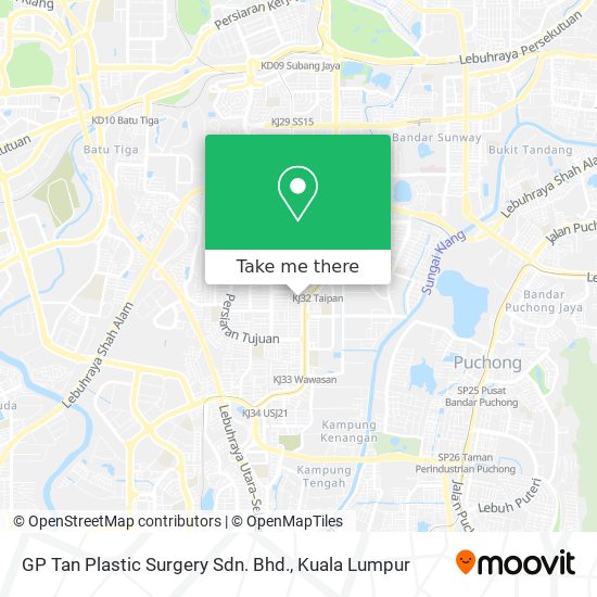 GP Tan Plastic Surgery Sdn. Bhd. map
