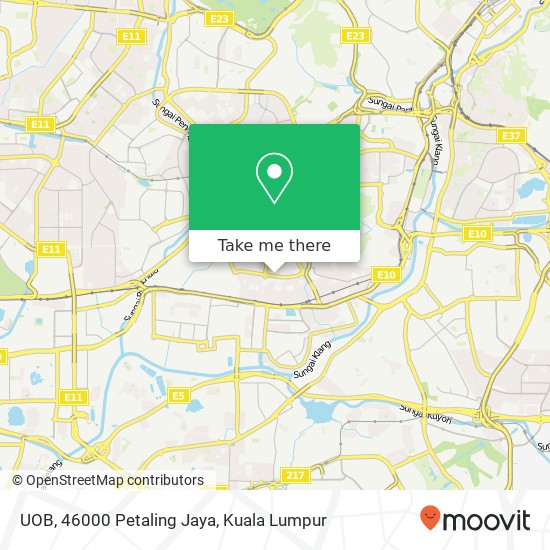 UOB, 46000 Petaling Jaya map
