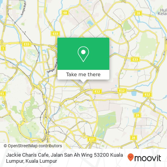 Jackie Chan's Cafe, Jalan San Ah Wing 53200 Kuala Lumpur map