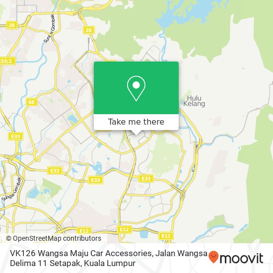 Peta VK126 Wangsa Maju Car Accessories, Jalan Wangsa Delima 11 Setapak