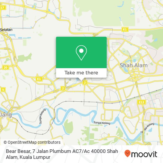 Bear Besar, 7 Jalan Plumbum AC7 / Ac 40000 Shah Alam map