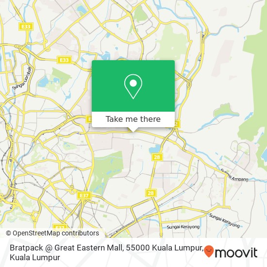 Bratpack @ Great Eastern Mall, 55000 Kuala Lumpur map