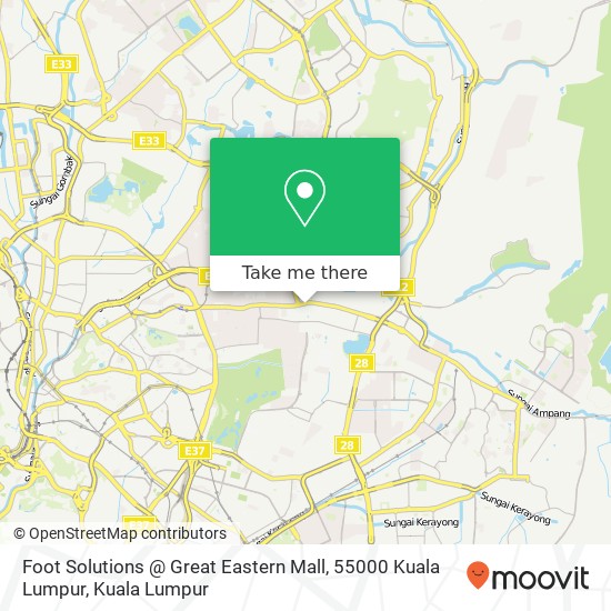 Foot Solutions @ Great Eastern Mall, 55000 Kuala Lumpur map