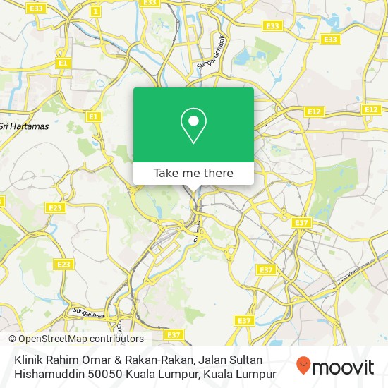 Peta Klinik Rahim Omar & Rakan-Rakan, Jalan Sultan Hishamuddin 50050 Kuala Lumpur