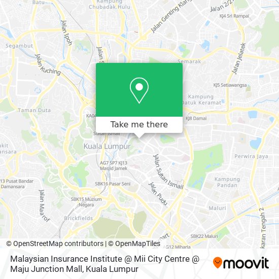 Malaysian Insurance Institute @ Mii City Centre @ Maju Junction Mall map