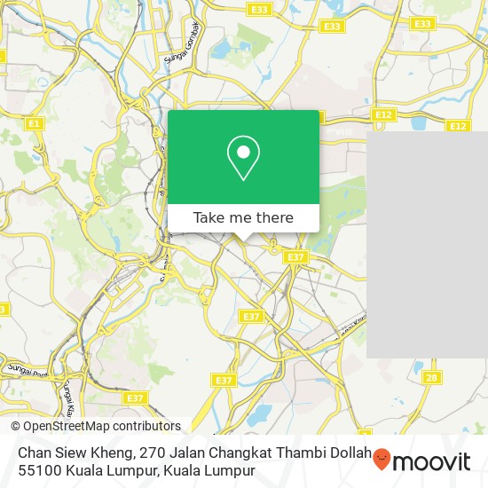 Peta Chan Siew Kheng, 270 Jalan Changkat Thambi Dollah 55100 Kuala Lumpur